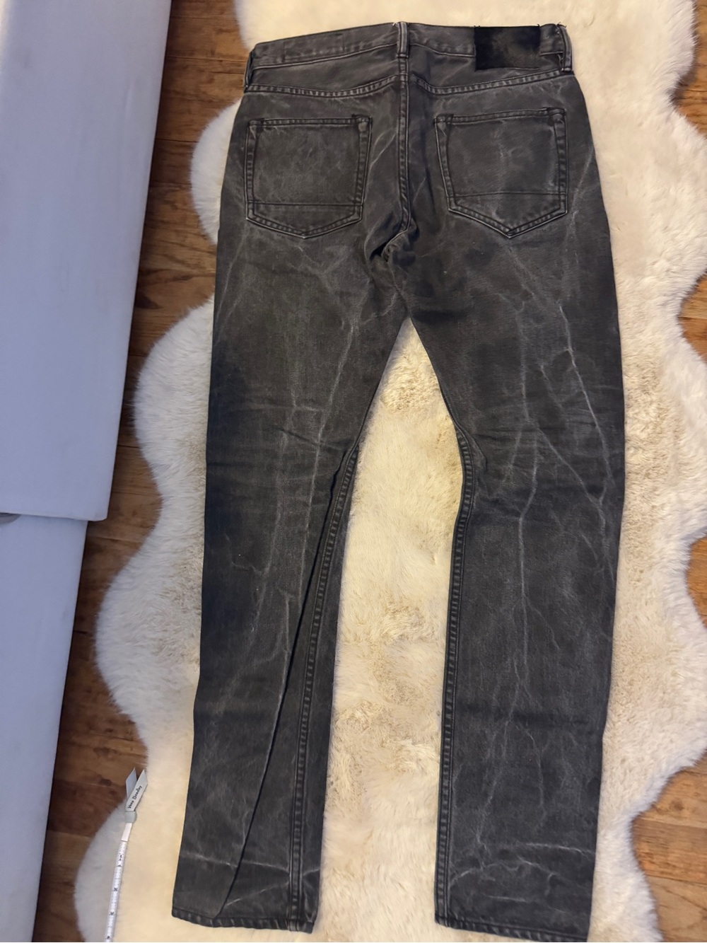 Men's AllSaints Pistol Fit Jeans- size 28- dark was gray button fly- Never Worn! - Picture 4 of 6